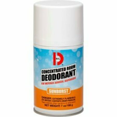 BIG D BigDIndus, Metered Concentrated Room Deodorant, Sunburst Scent, 7 Oz Aerosol, 12PK 464